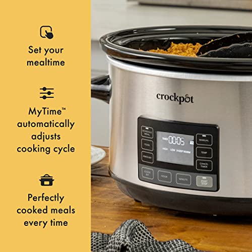 7 Quart Portable Programmable Slow Cooker with Timer and Locking Lid