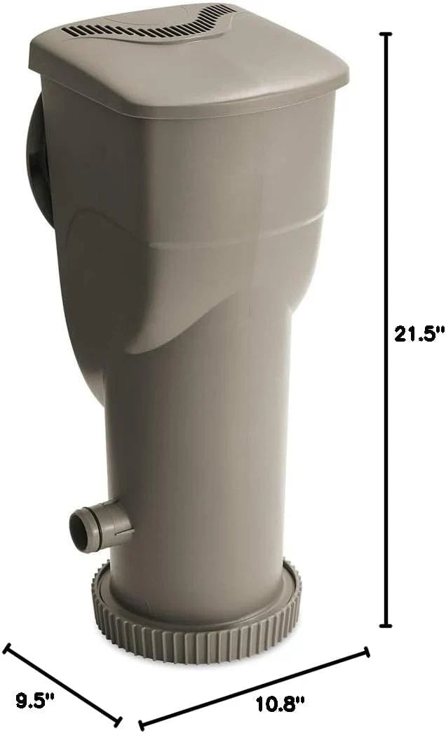 Gallons Per Hour 2 in 1 Filter Pump and Skimmer System with Clamps and 1.5 Inch Hose Fitting for Above Ground Swimming Pools