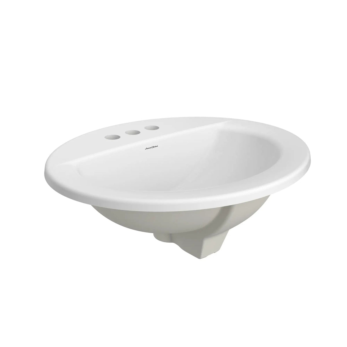 Colony Oval 4-in Center Drop-In Bathroom Sink/Basin, White 20.5x17.5-in
