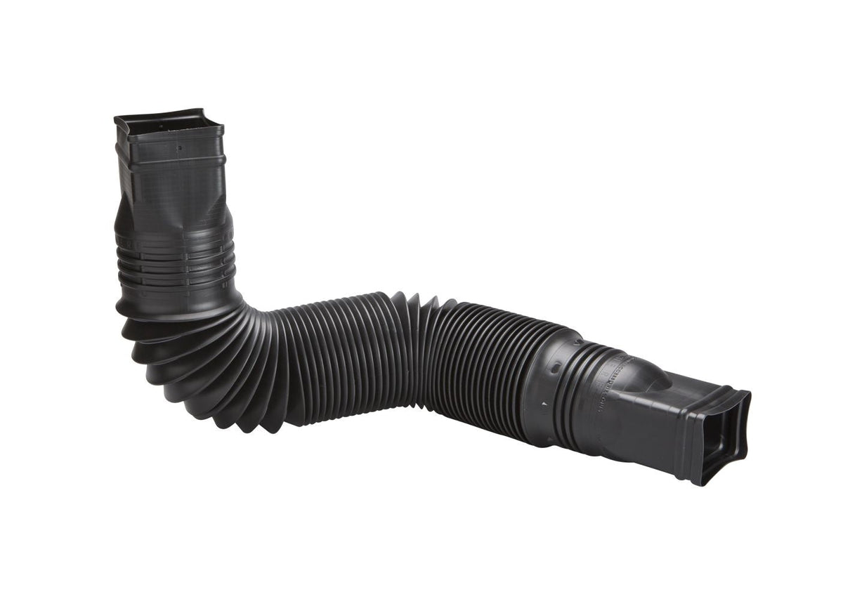 Canada Flex-a-Spout Vinyl Downspout Extension, Rust-proof, Black