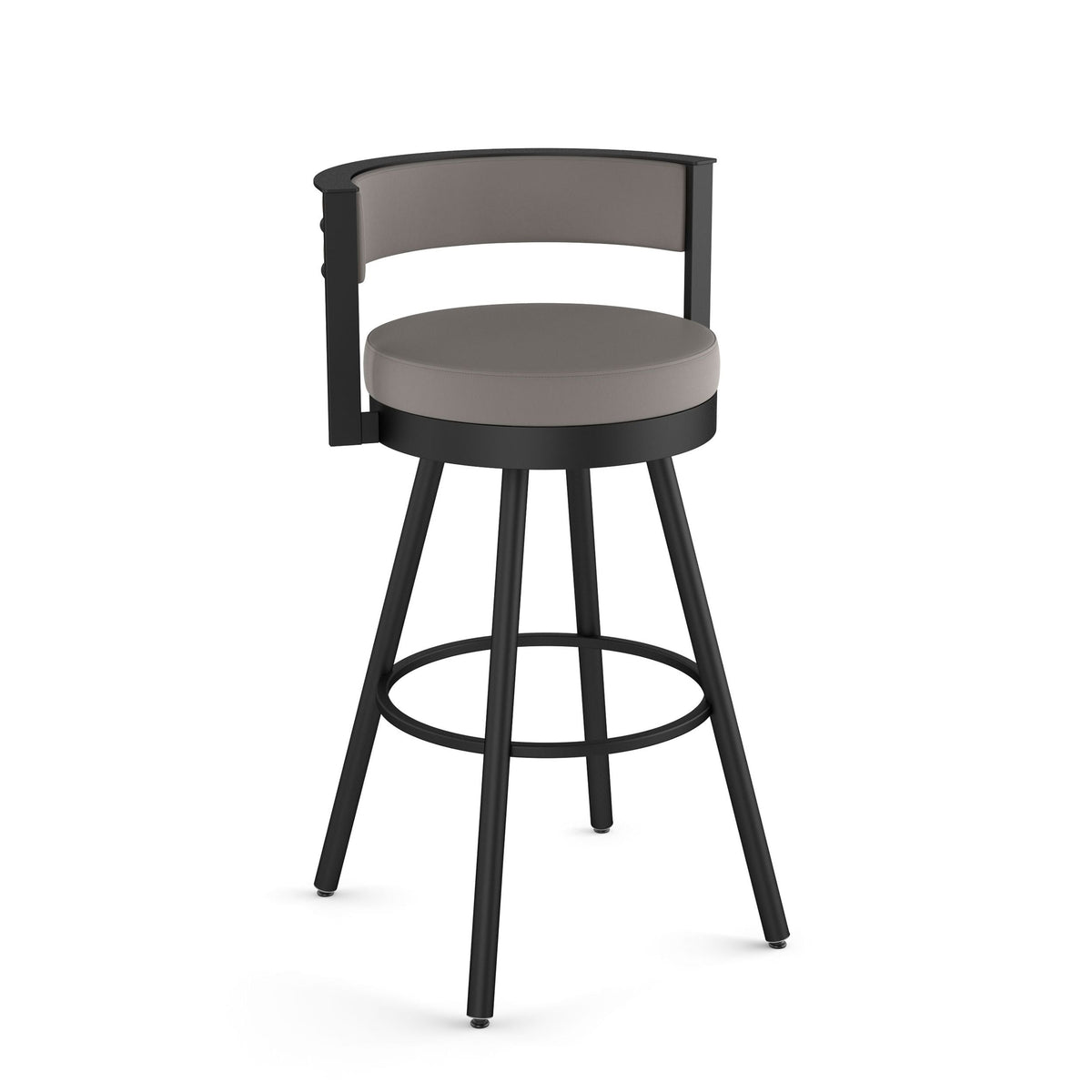 Eller Swivel Counter Stool with Padded Backrest, Multiple Colours, 26-in