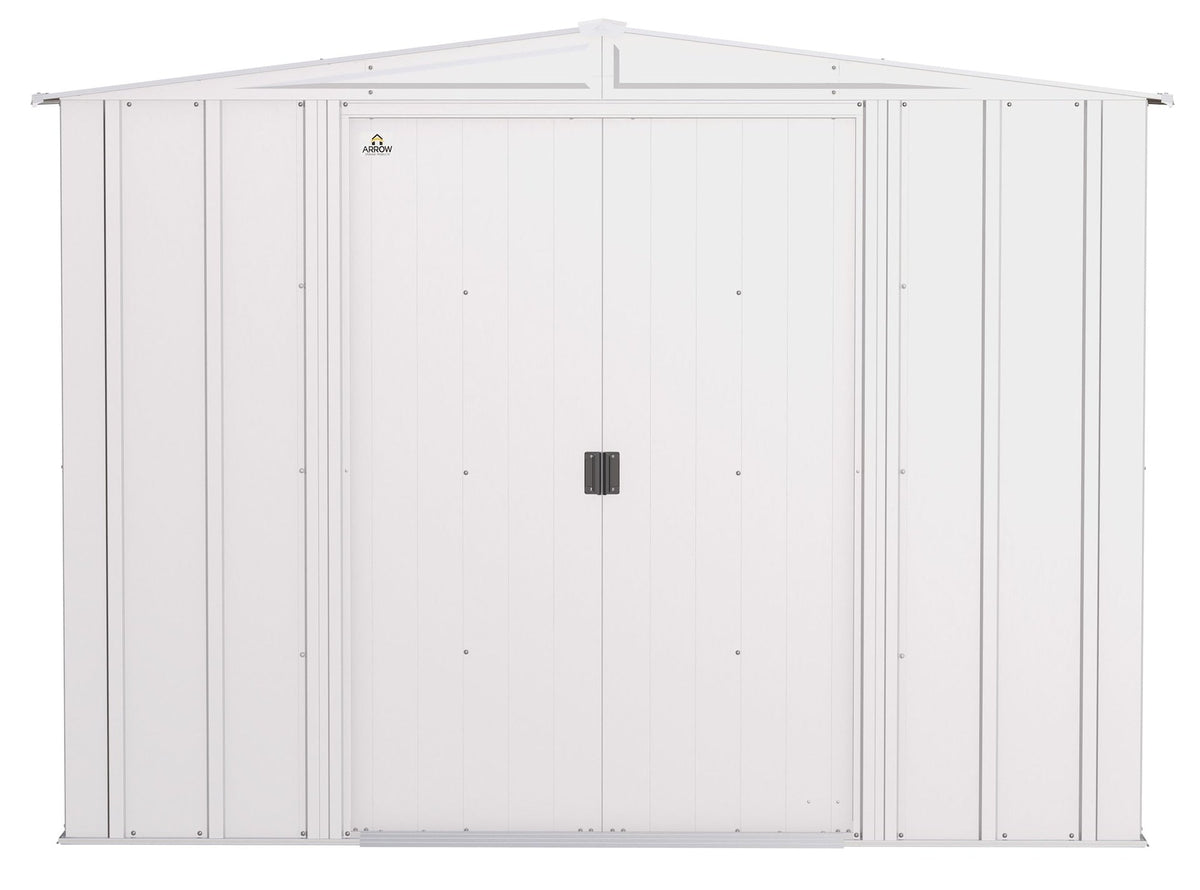 Arrow Classic Galvanized Steel Storage Shed, Flute Grey, 8-ft x 8-ft