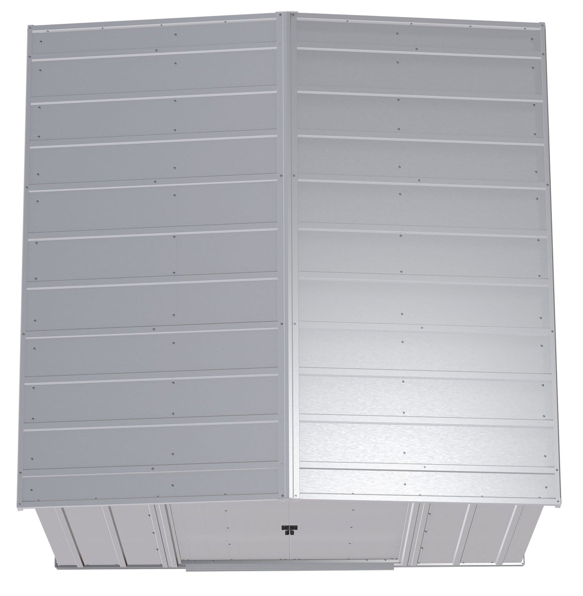 Arrow Classic Galvanized Steel Storage Shed, Flute Grey, 8-ft x 8-ft