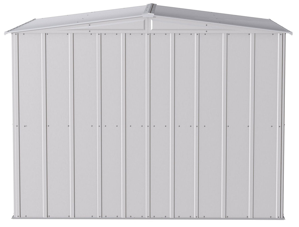 Arrow Classic Galvanized Steel Storage Shed, Flute Grey, 8-ft x 8-ft