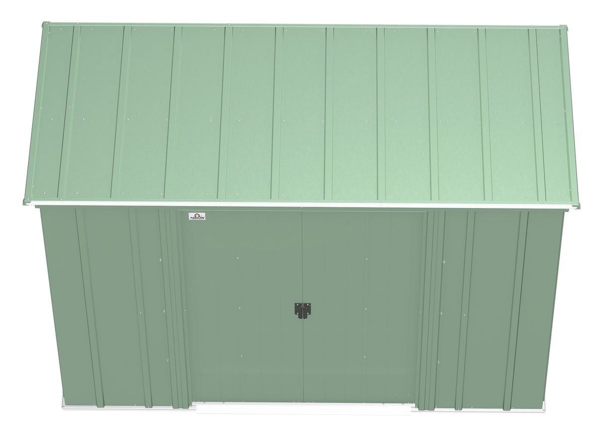 Arrow Classic Galvanized Steel Storage Shed, Sage Green, 8-ft x 4-ft