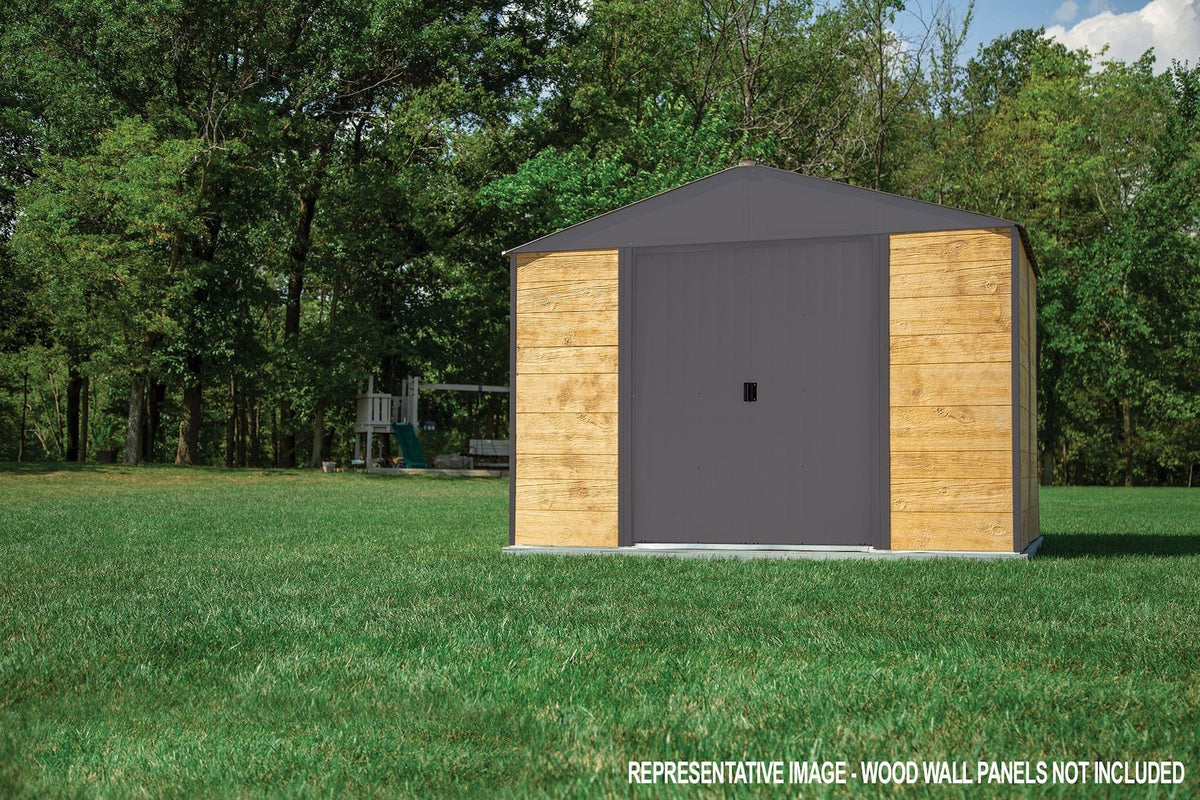 Arrow Ironwood Steel Hybrid Shed Kit, Anthracite, 10-ft x 8-ft