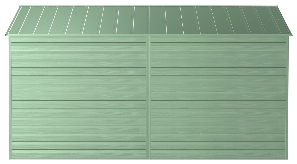 Arrow Select Galvanized Steel Storage Shed, Sage Green, 10-ft x 14-ft