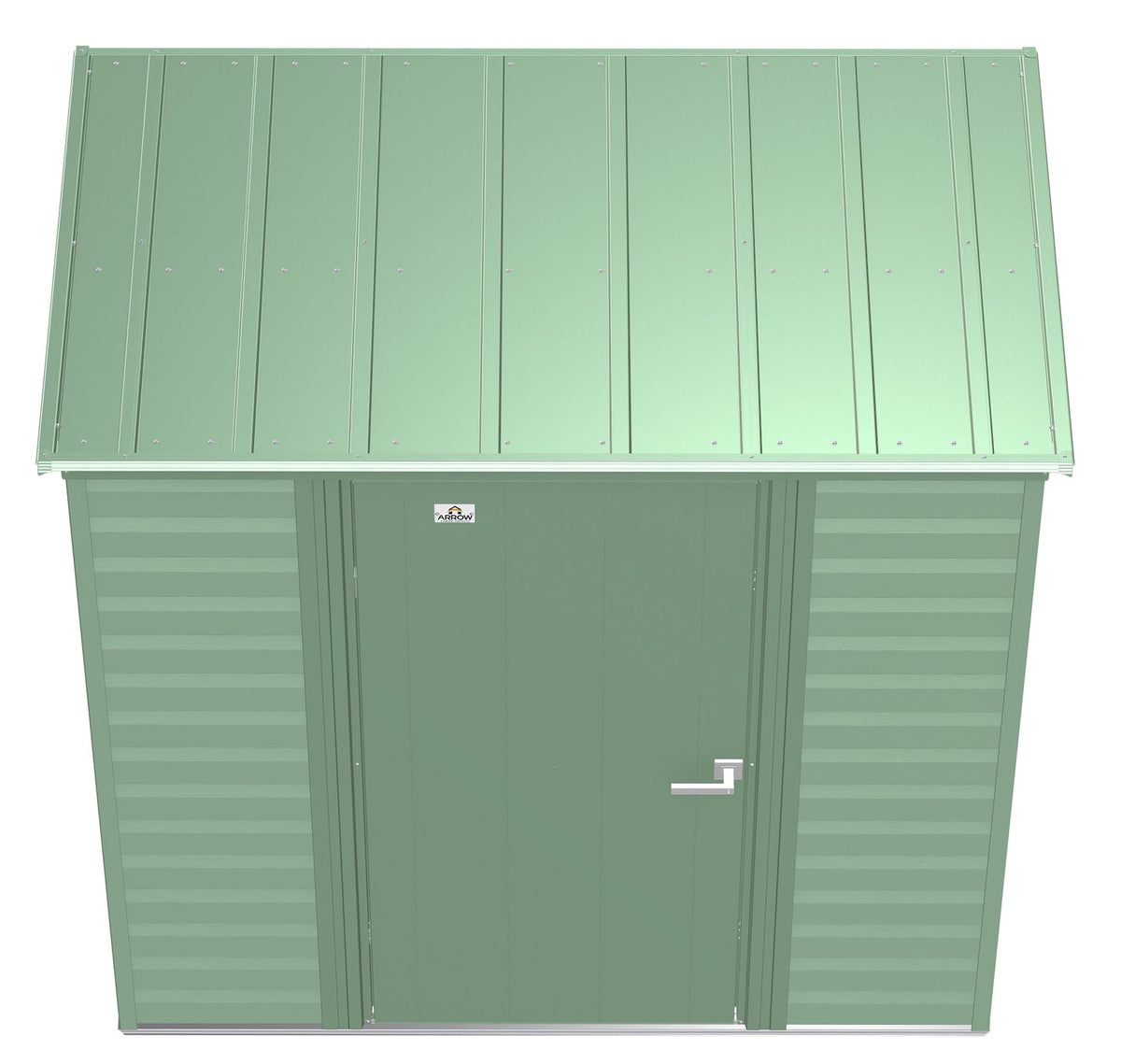 Arrow Select Galvanized Steel Storage Shed, Sage Green, 6-ft x 4-ft