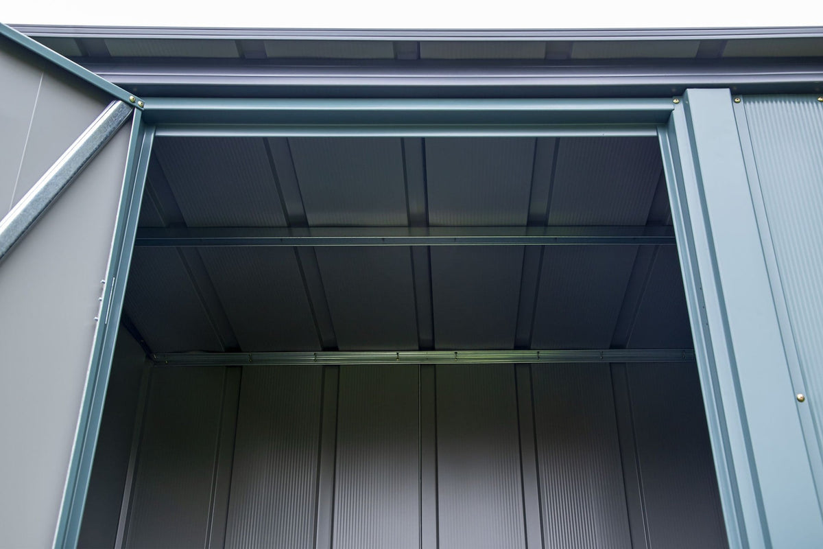 Arrow Spacemaker 4x3-ft Juniper Berry Lockable Patio Shed