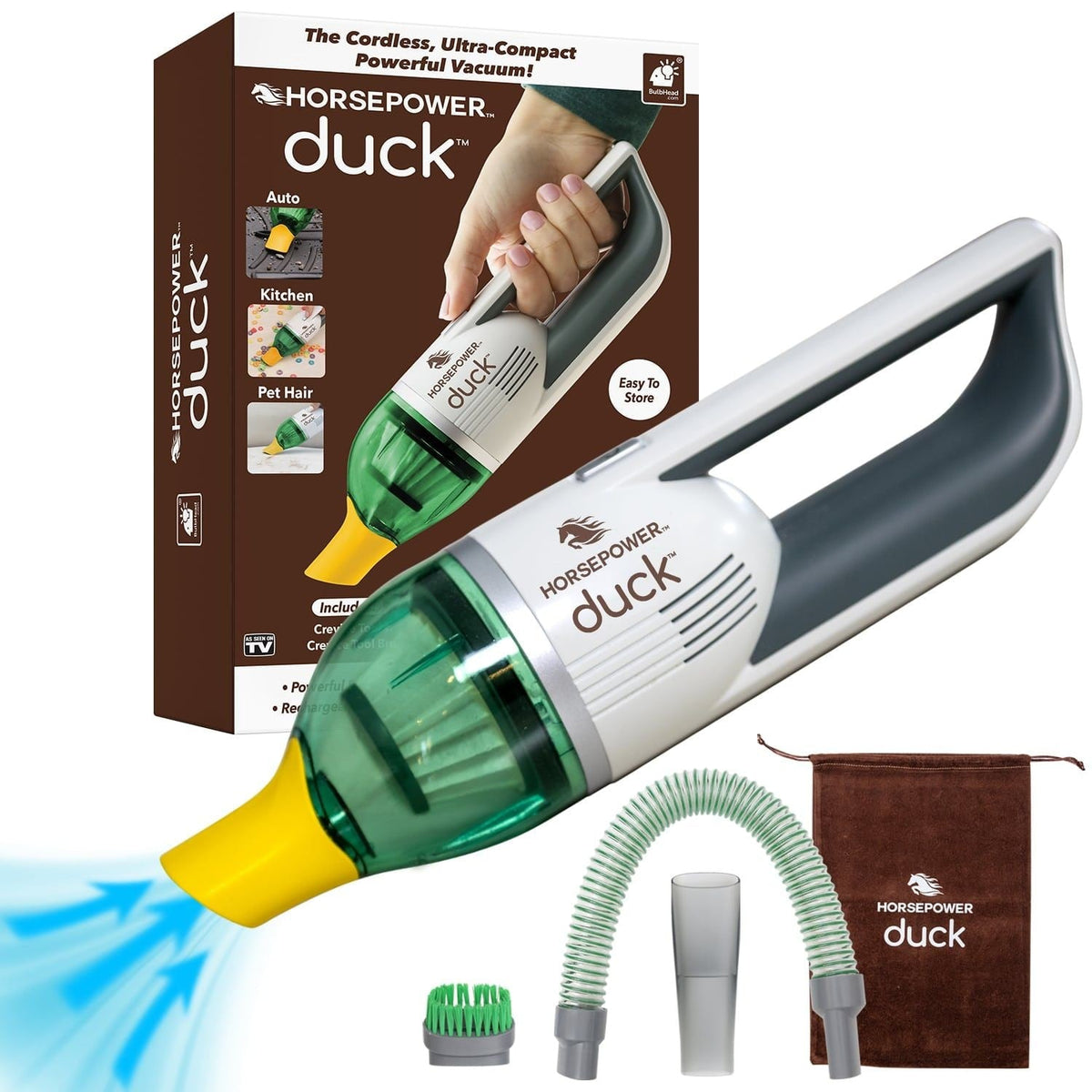 Horsepower Duck Ultra-Compact Cordless Handheld Vacuum
