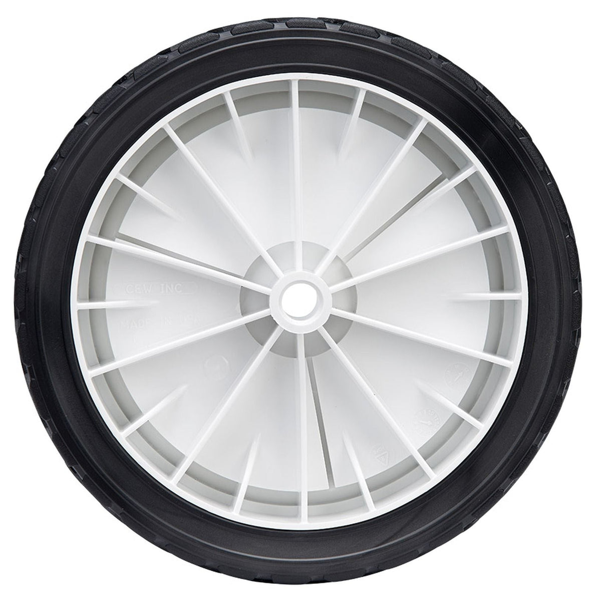 Atlas Plastic Lawn Mower Replacement Wheel, Wide Tread 8-in x 1.75-in