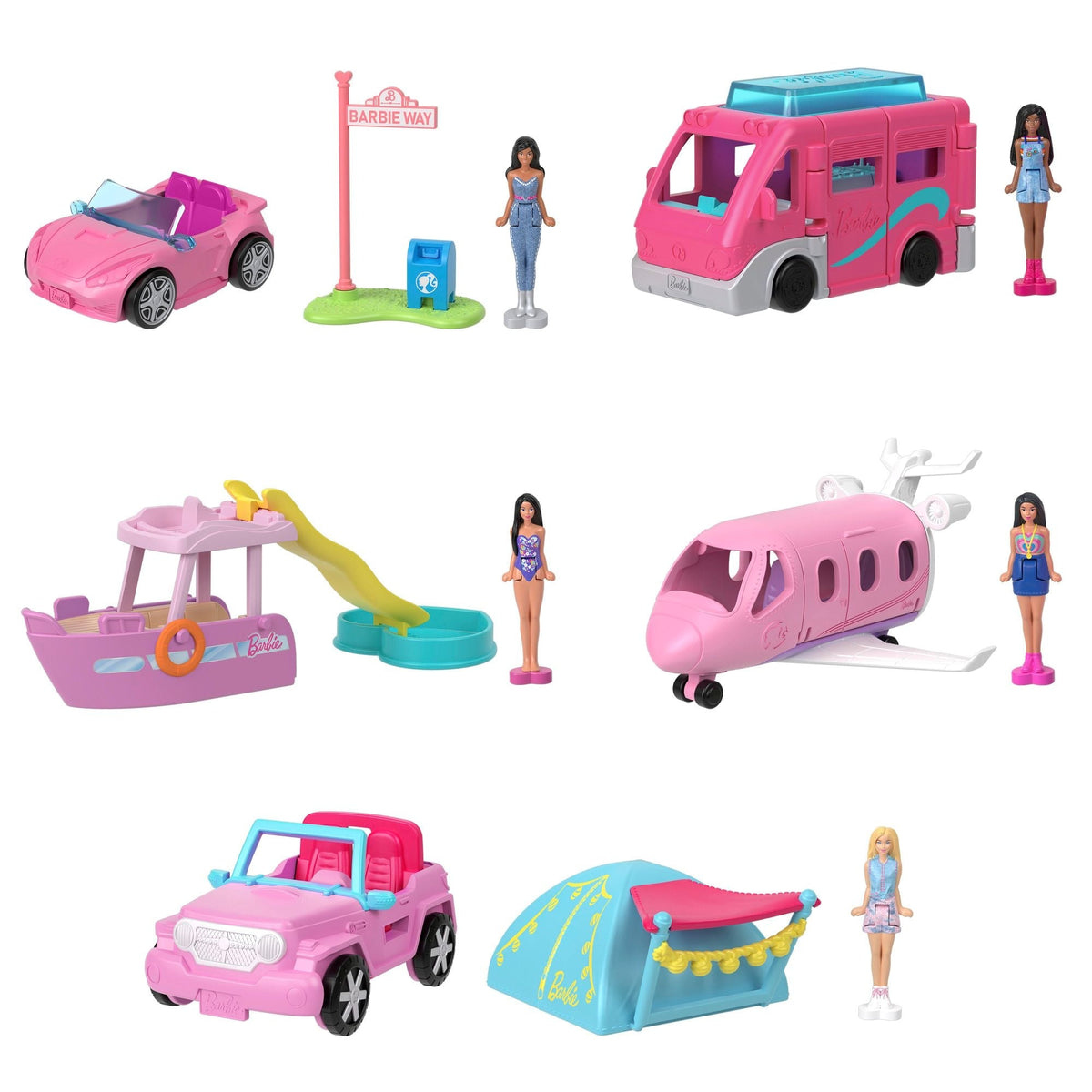 Mini Barbieland Vehicles Assortment, Includes 1.5-in Doll, Kids Ages 4+