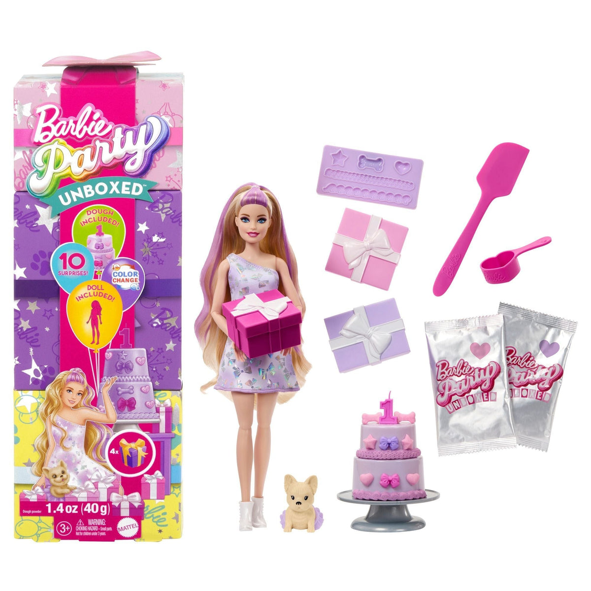 Party Unboxed Fashion Doll for Ages 3+, Assorted Styles