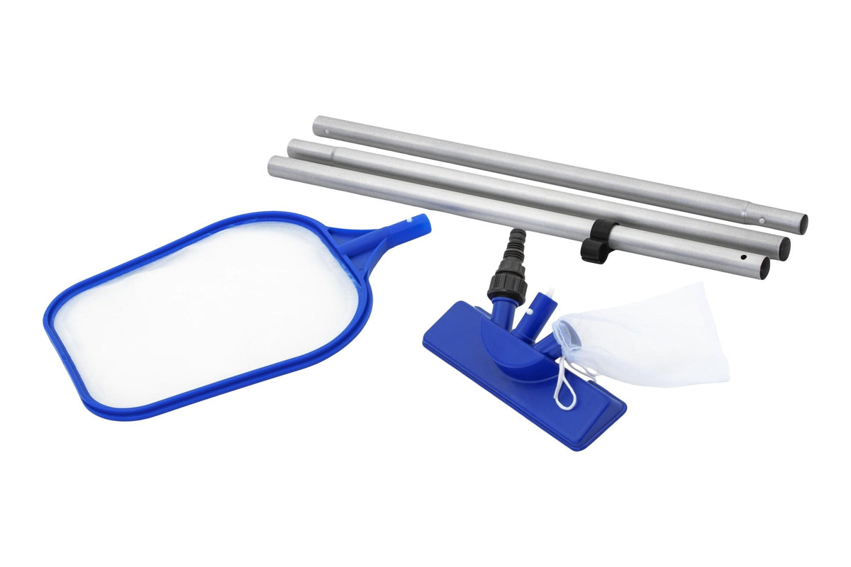 Pool Hydro Cleaning Above Ground Pool Maintanance Kit with Vacuum, Skimmer & Pole