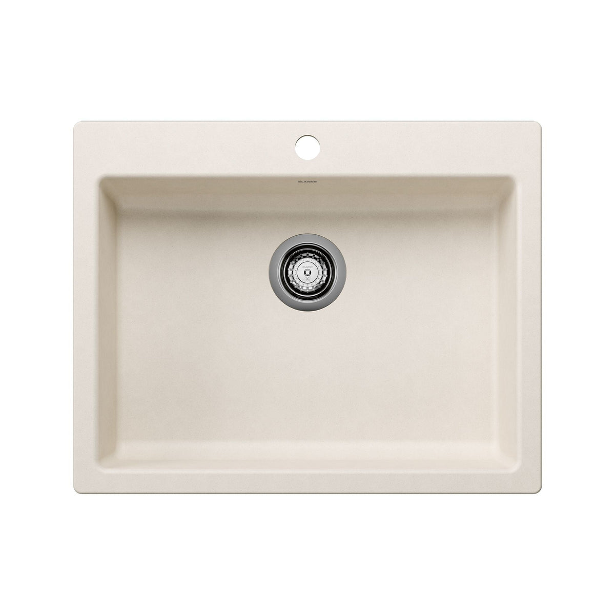 CSA Single Bowl Drop-In Kitchen Sink, Soft White, 25-in