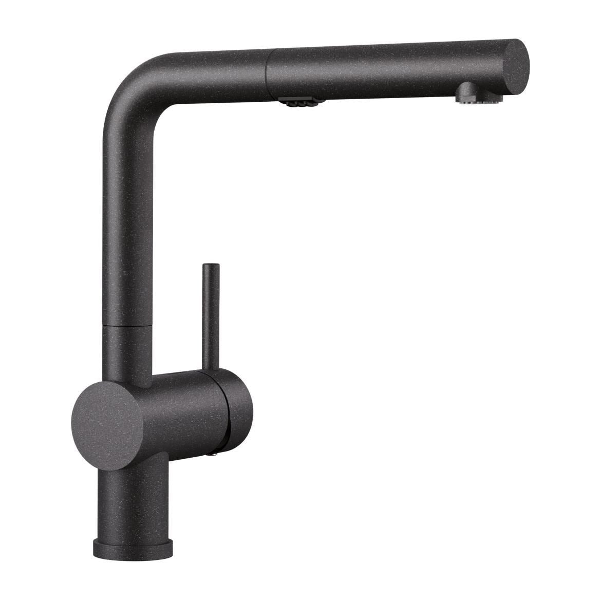 Linus Low Arc Pull-Out Dual-Spray Kitchen Faucet, Anthracite