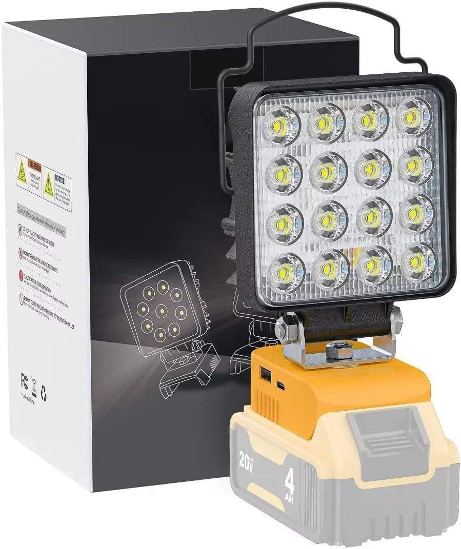 Cordless 20V Max LED Work Light for 20v Battery 48W Flashlight