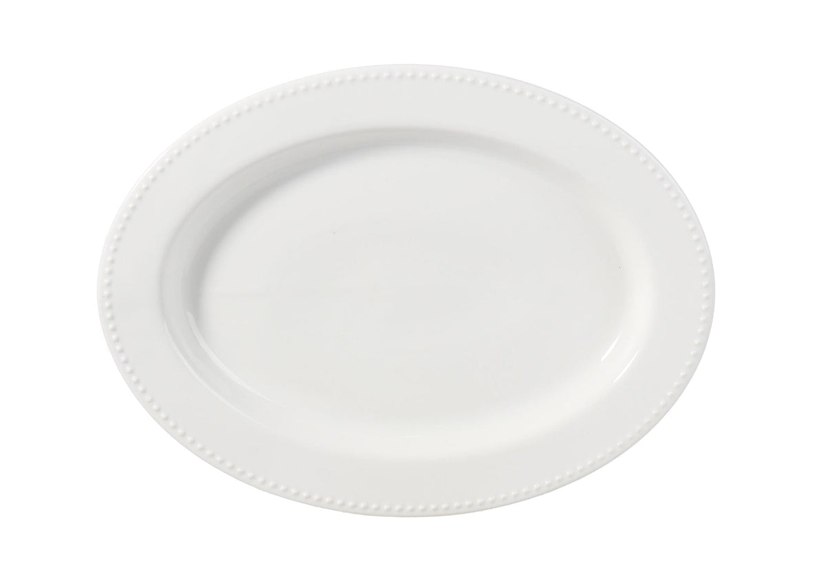 CANVAS Whitworth Oval Stoneware Platter, 11.3-in, White