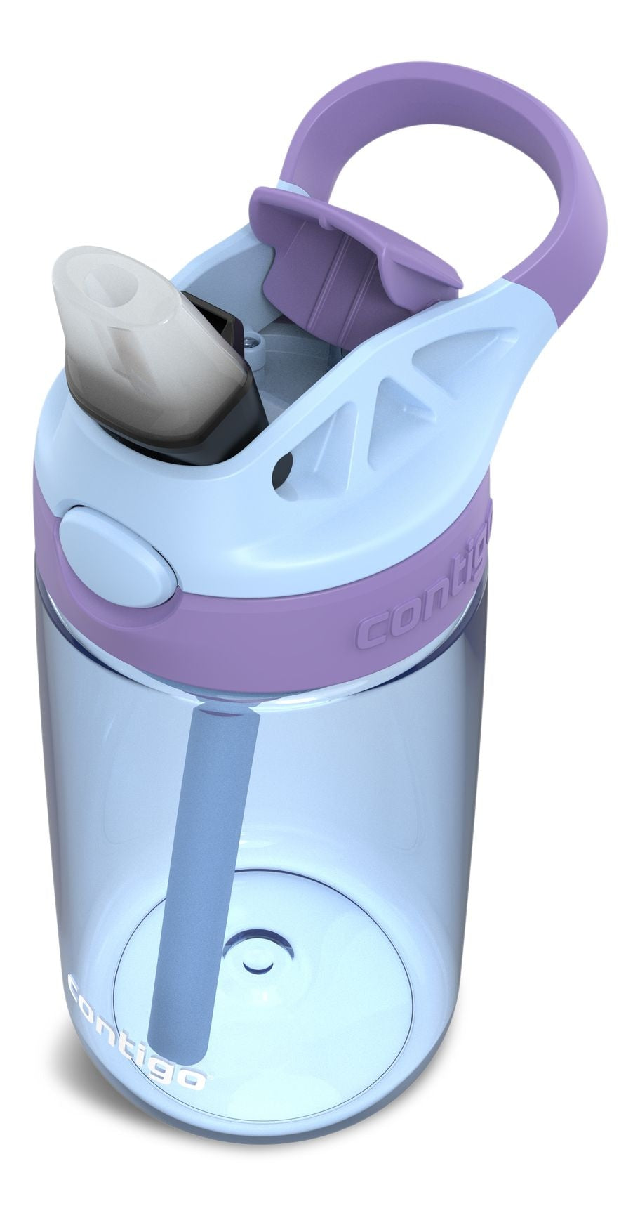 Aubrey Kids' Water Bottle, 14-oz, Periwinkle/Amethyst, with Lid & Straw