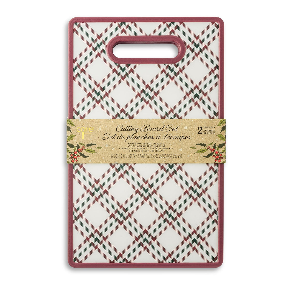 Durable Poly Cutting Board Set, 14.5-in, 2-pk