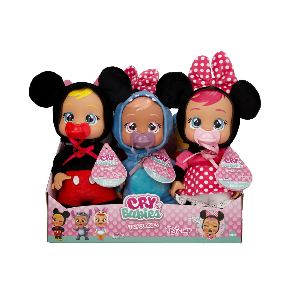 Cry Babies Tiny Cuddles Character Dolls for Ages 18m+, Various Characters