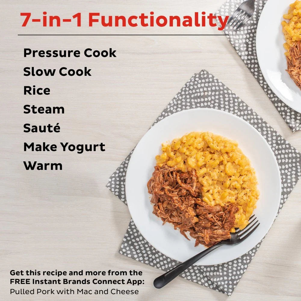 Duo 6 Qt Electric Pressure Cooker 7 In 1 with Easy Release Steam Switch