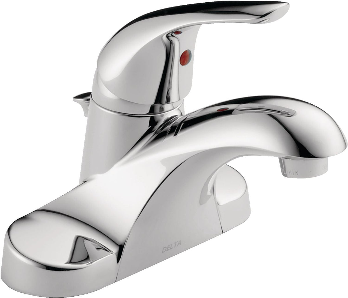 Delta Faucet Principals Single Handle Bathroom Sink Faucet, WaterSense Certified, Chrome