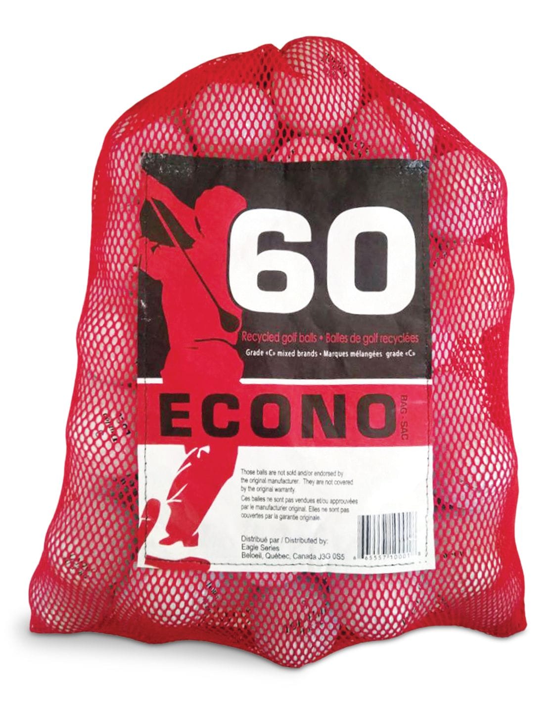 Mixed Recycled Golf Balls, Grade C, 60-pk