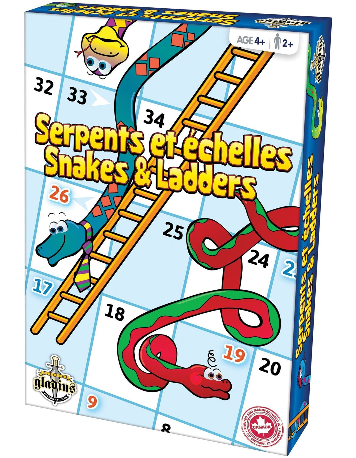 Snakes & Ladders Classic Family Board Game Set, Ages 4+