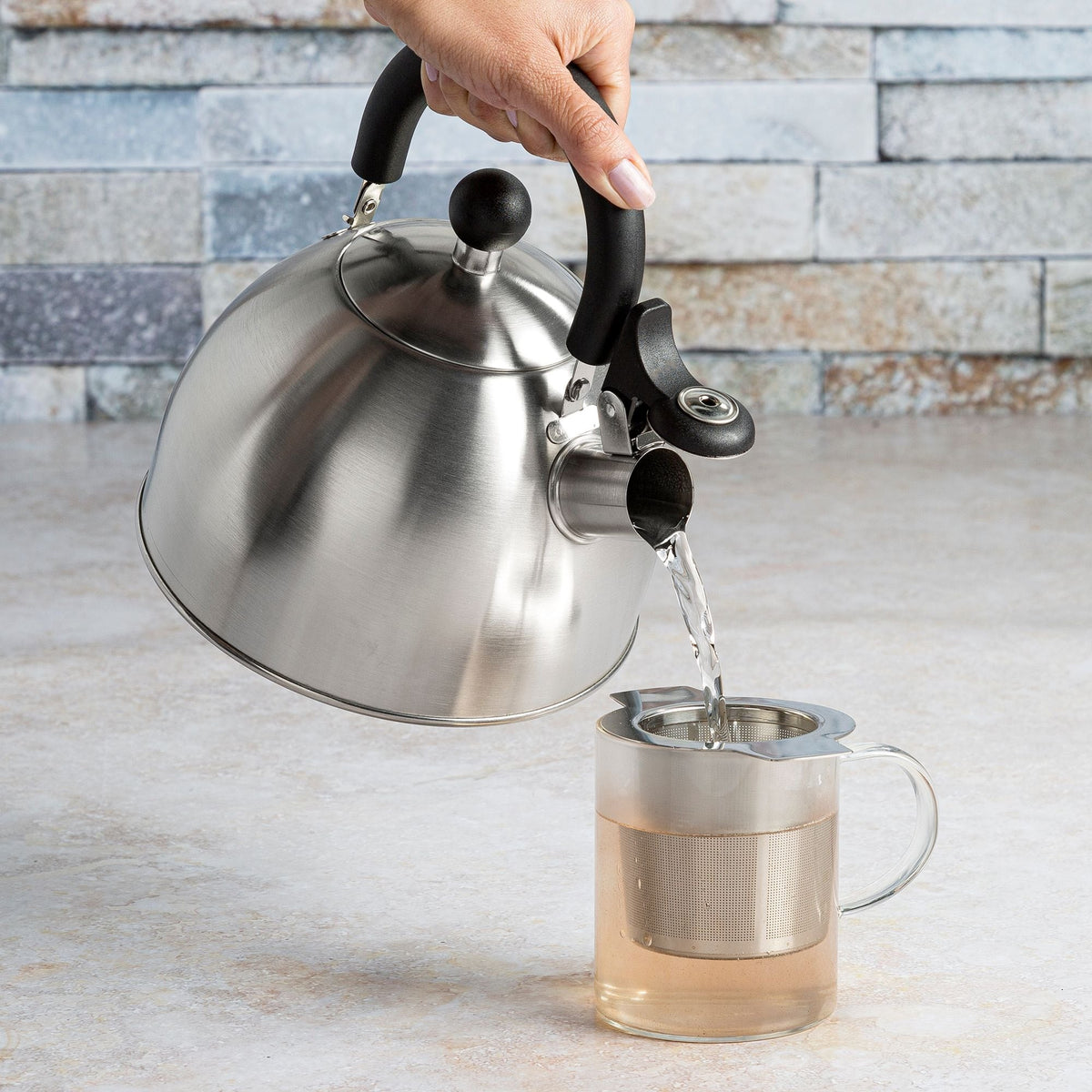 Stainless Steel Stovetop Kettle, 1.4-L