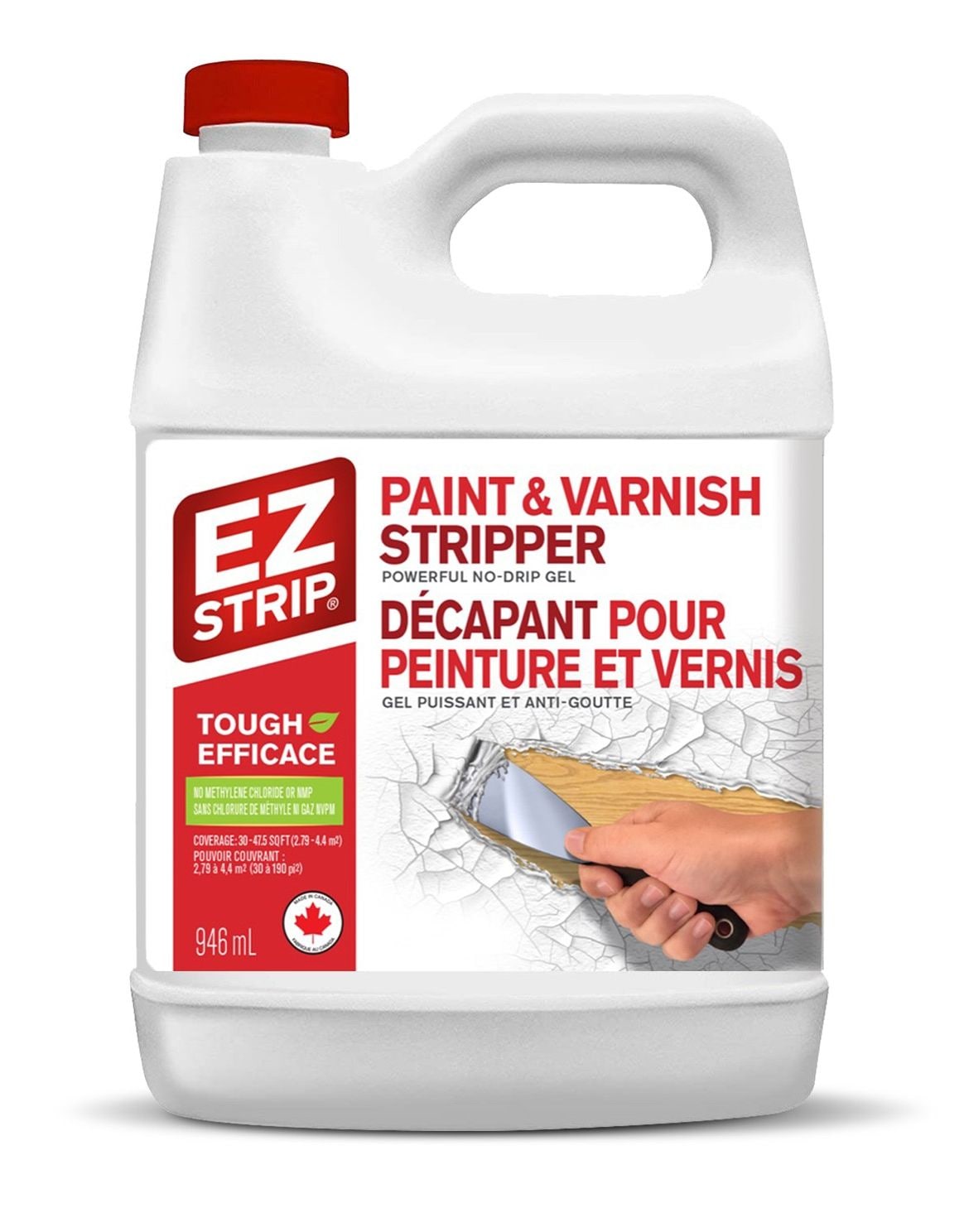 Professional Strength Paint Remover & Varnish Stripper Gel, Low VOC, 946-mL