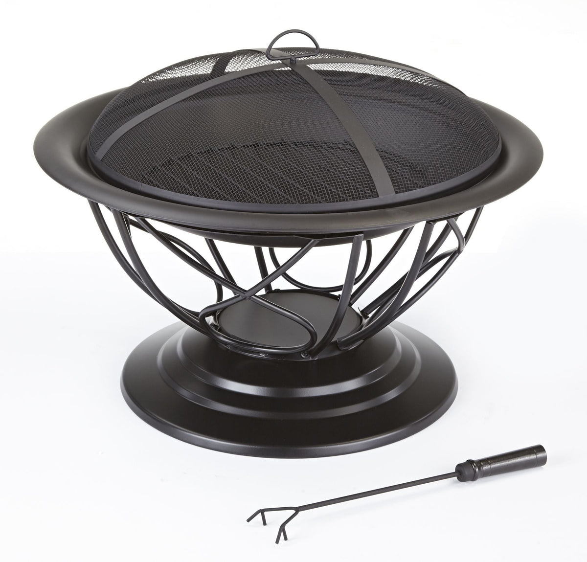 Savona Round Wood-Burning Outdoor Fire Bowl/Fire Pit, 29.5 x 20-in