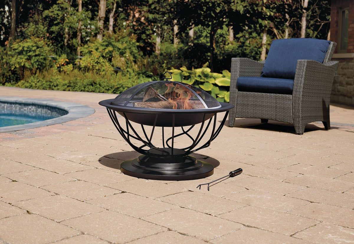Savona Round Wood-Burning Outdoor Fire Bowl/Fire Pit, 29.5 x 20-in