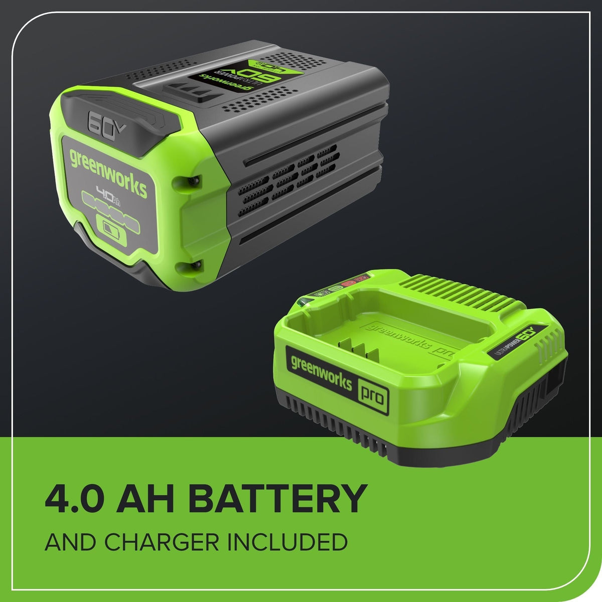 60V 17-in Push Lawn Mower with 4.0 Ah Battery & 3A Charger