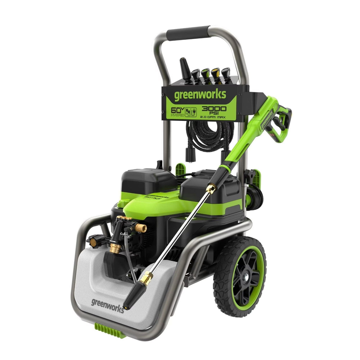 60V 3000PSI 2.0GPM Hybrid AC/DC Pressure Washer, Tool Only