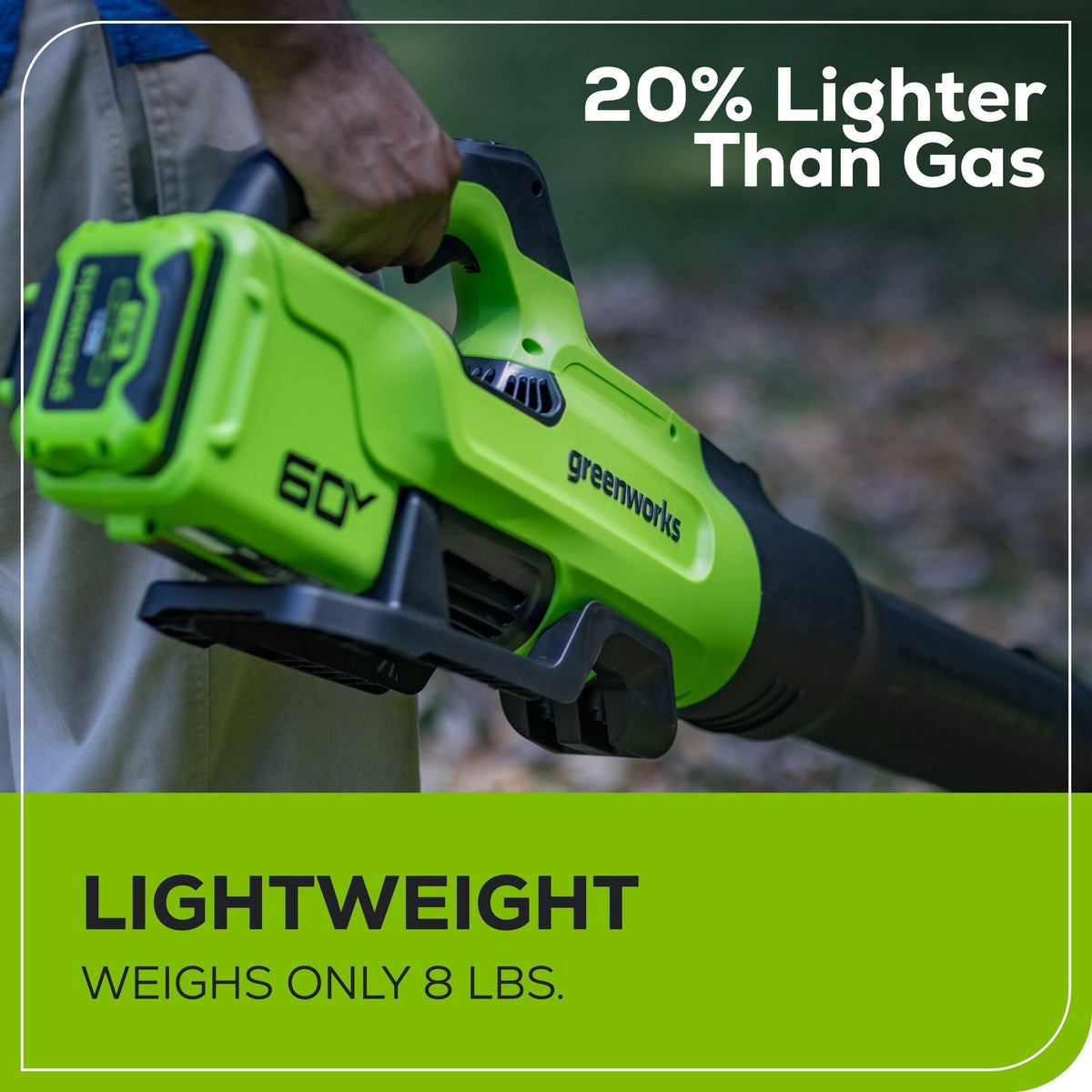 60V 630CFM 170MPH Leaf Blower 2.5Ah Battery 3A Charger