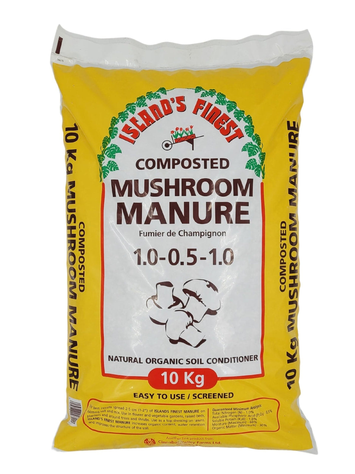 Composted Mushroom Manure, Natural Organic Soil Conditioner, 10-kg