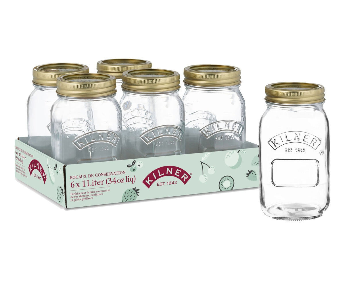Mason Regular Mouth Jar, 1-L, 6 Count