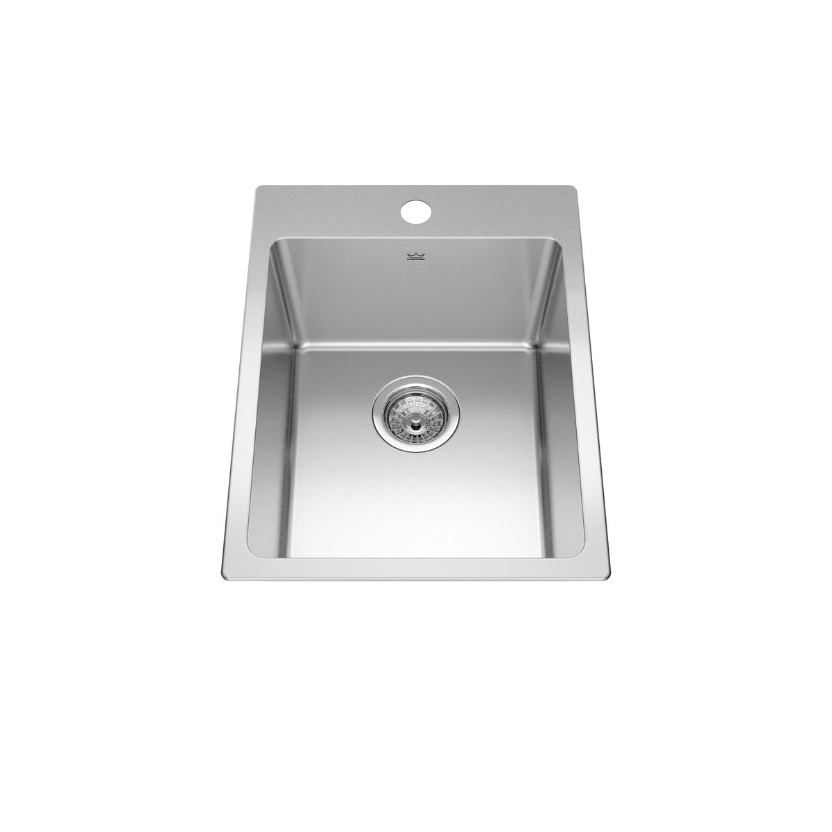 Brookmore Drop in Single Bowl 1-Hole Kitchen Sink, 15.9-in x 20.9-in x 9-in, Stainless Steel
