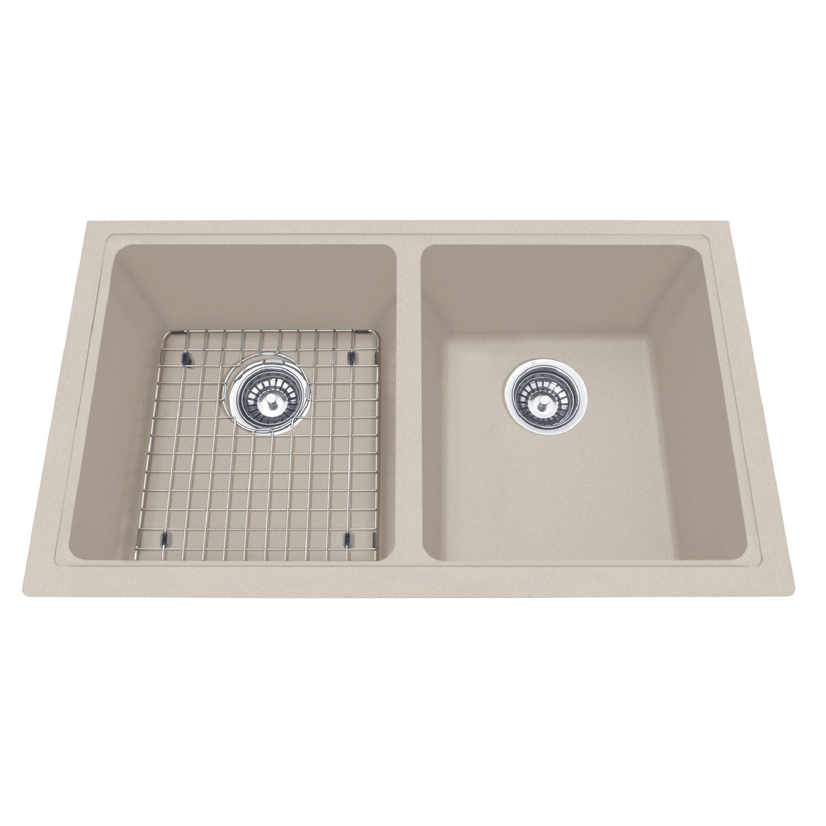 Mythos Kitchen Granite Undermount Double Sink, 31 9/16-in
