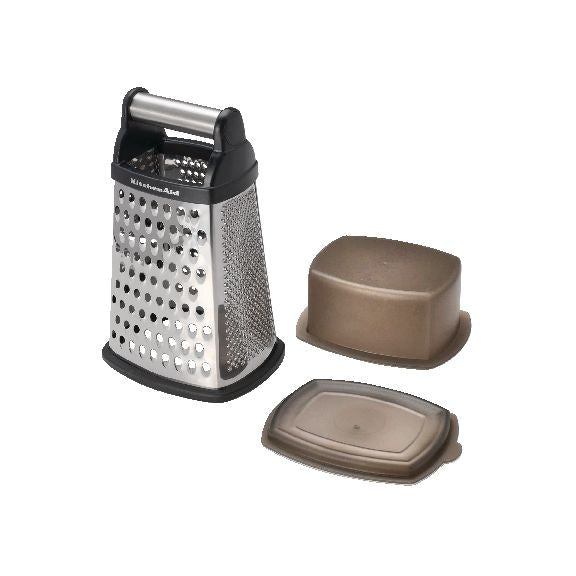 Stainless Steel Boxed Grater with Bottom Container