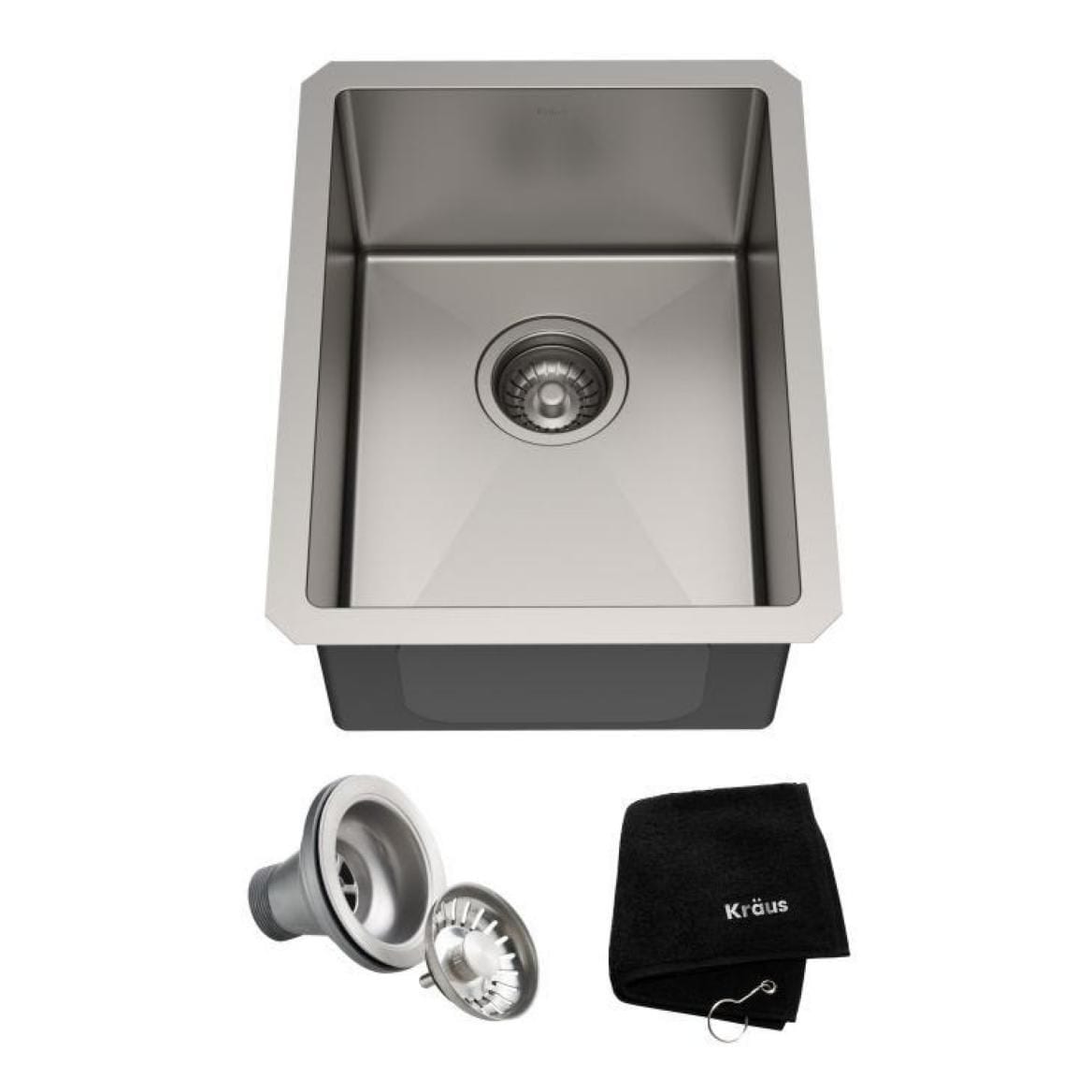 Standart PRO 16-Gauge Undermount Single Bowl Stainless Steel Kitchen Bar Sink, 14-in