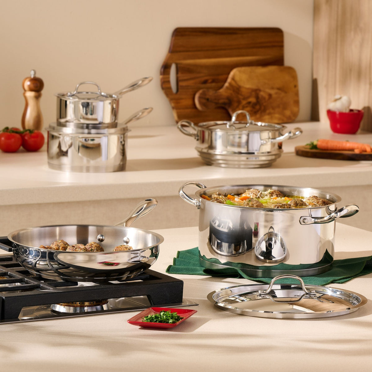 Avanti Stainless Steel Cookware Set, 9-pc