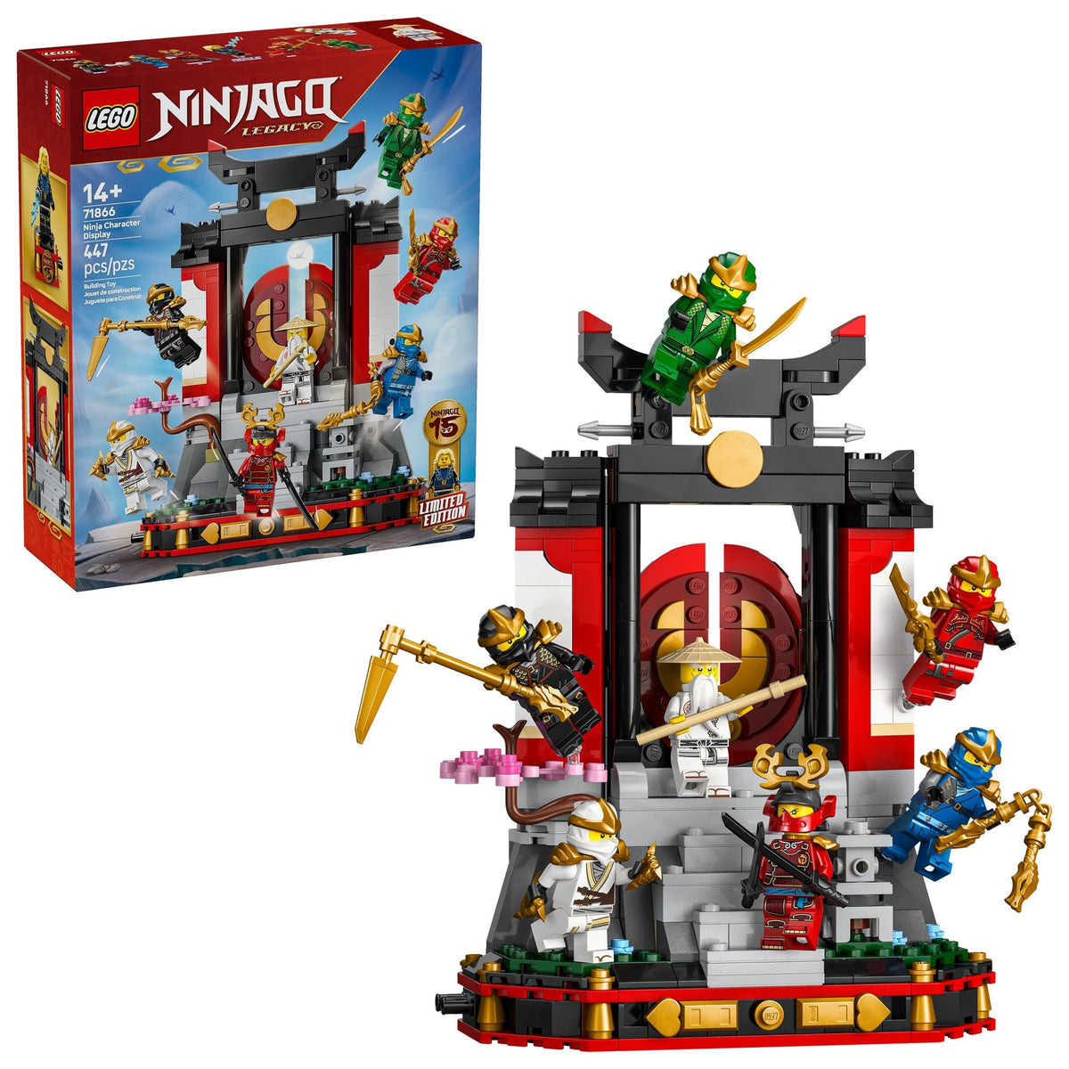 Ninja Character Display 15th Anniversary - 71866, 447-pcs, Ages 14+