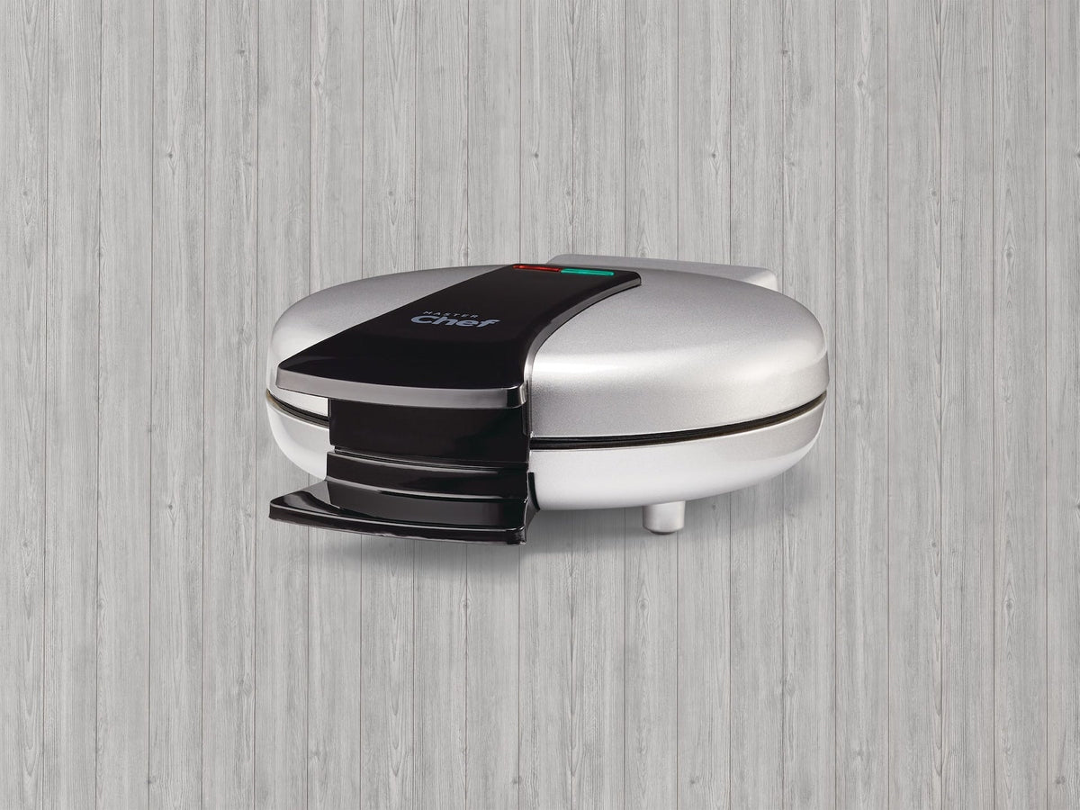 Round, Non-Stick Waffle Maker, Silver