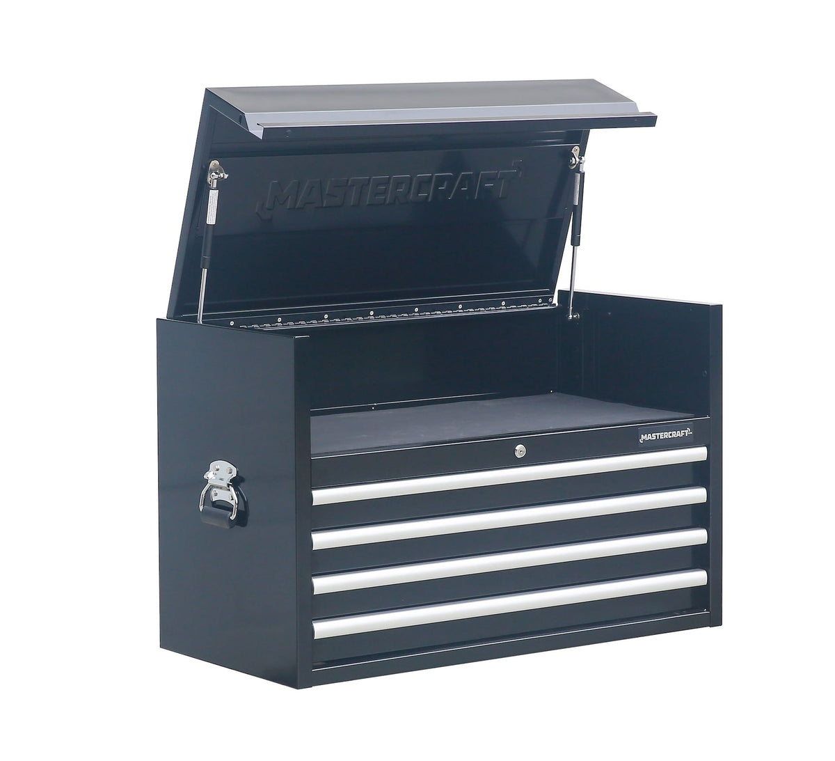 Powder-Coated Steel Tool Chest with Liners, Black, 36-in