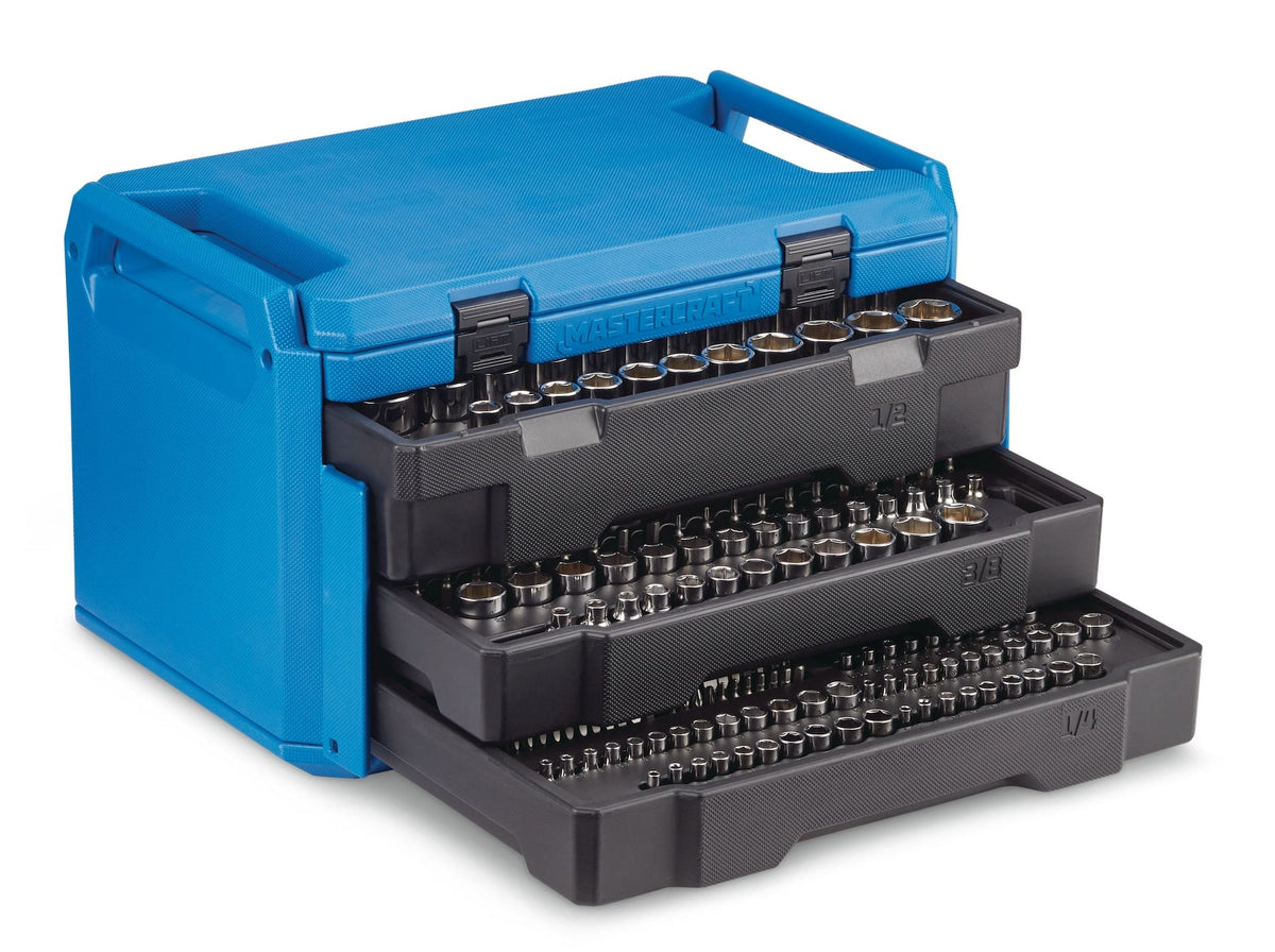 Socket Set, 270-pc, SAE / Metric, CRV, Nickel-Chrome Plating