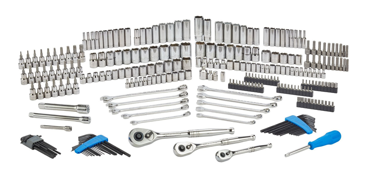 Socket Set, 270-pc, SAE / Metric, CRV, Nickel-Chrome Plating