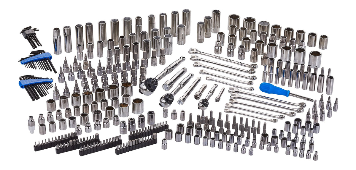 Socket Set, 350-pc, SAE / Metric, CRV, Nickel-Chrome Plating