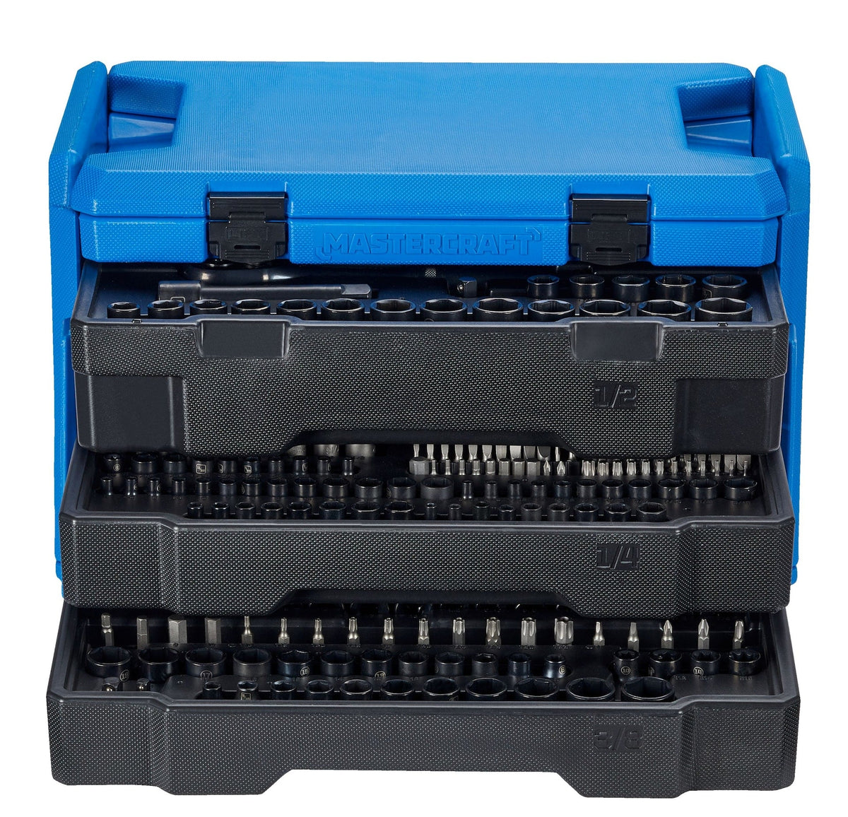 Socket Set, SAE/Metric, CRV, Black Steel Finish, 260-pc
